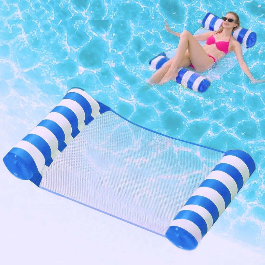 Pool Float Inflatable Pool Hammock Lounger Blue - 1PC