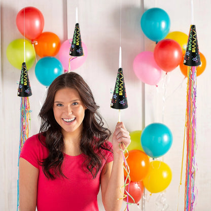 Pull String Colorful Party Streamers/Poppers Pocket Size - 1PC