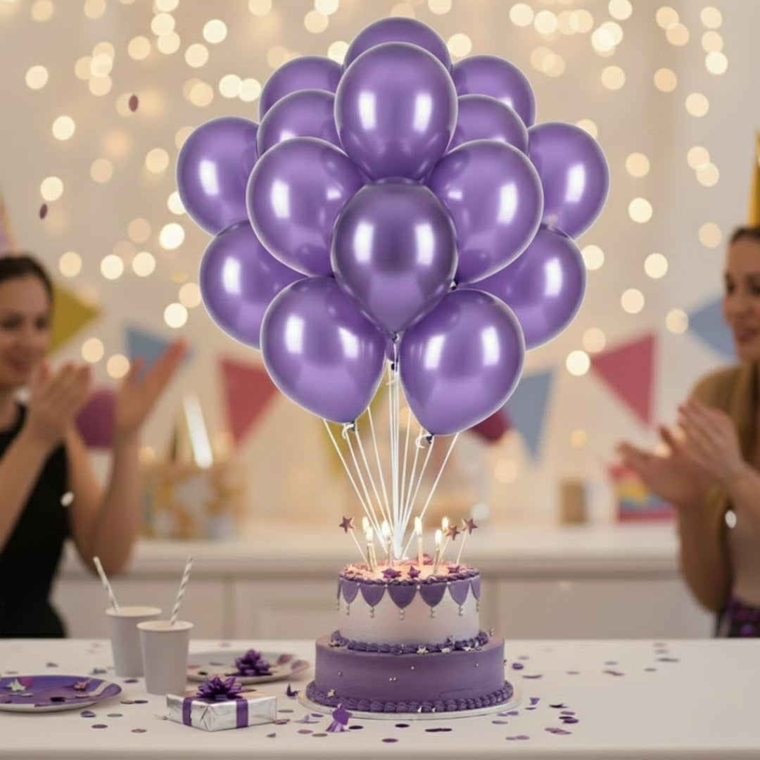 Chrome Purple Premium Latex Balloons 10" - 20PC