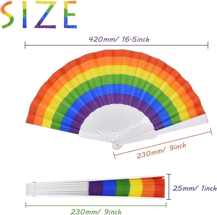 Rainbow Hand Fan Set - 4