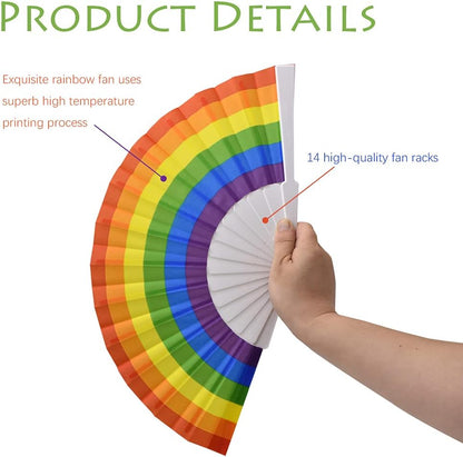 Rainbow Hand Fan Set - 4
