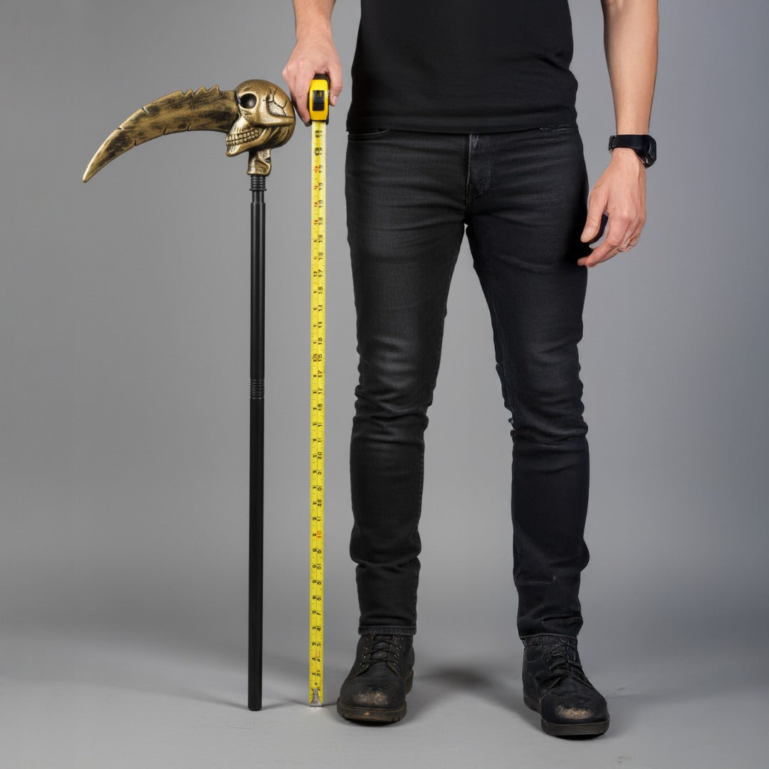 Skull wth Big Nose Golden Hand Holding Weeapon - 1PC