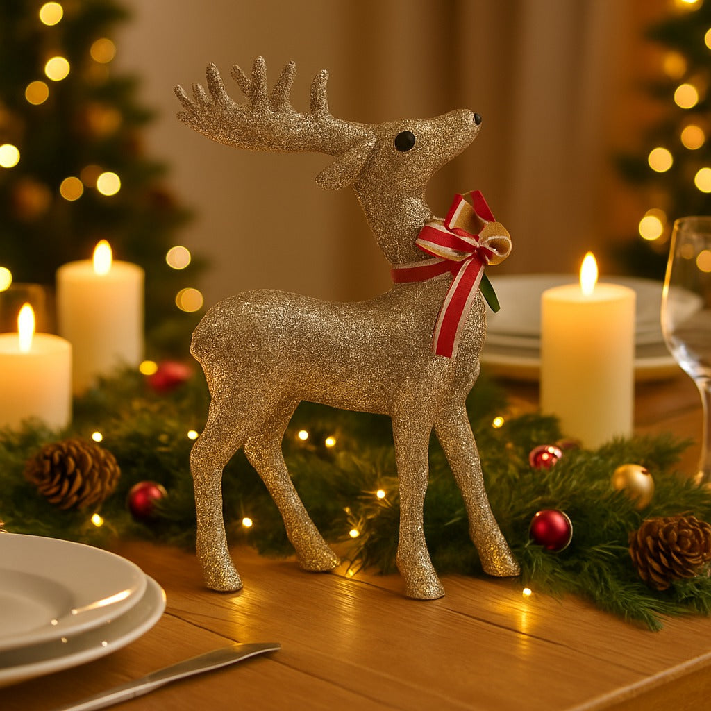Standing Reindeer Christmas Table Decoration - 1PC