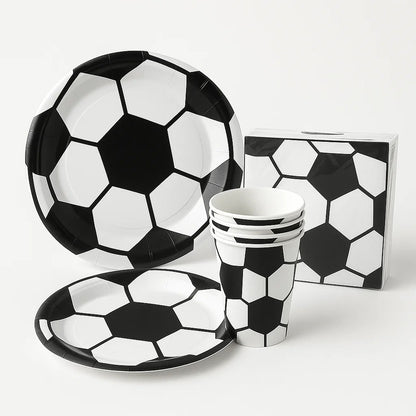 Football Theme Birthday Decor Tableware Set - 40PC