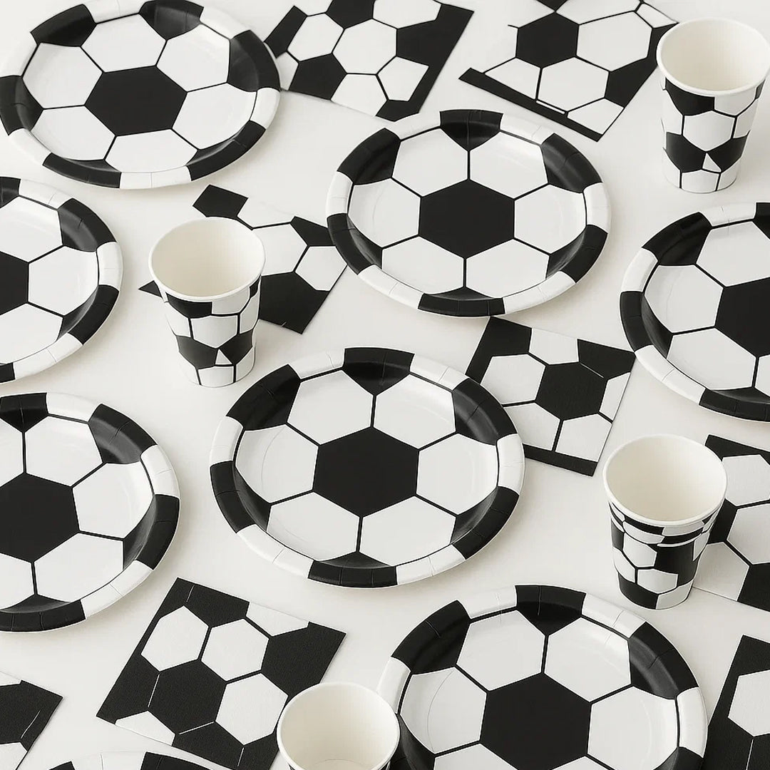 Football Theme Birthday Decor Tableware Set - 40PC
