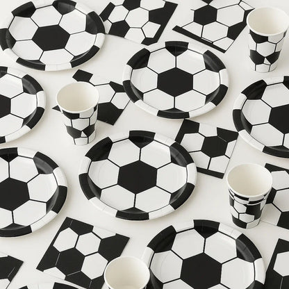 Football Theme Birthday Decor Tableware Set - 40PC