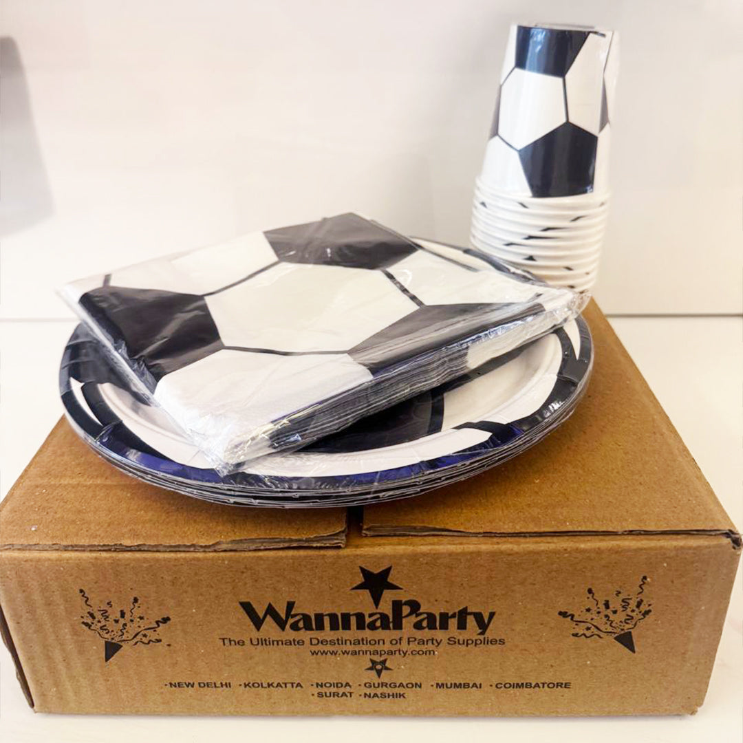 Football Theme Birthday Decor Tableware Set - 40PC