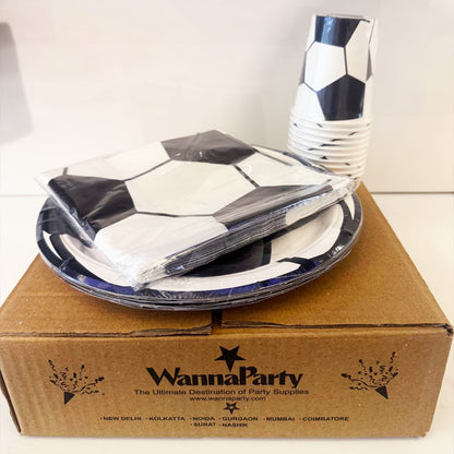 Football Theme Birthday Decor Tableware Set - 40PC