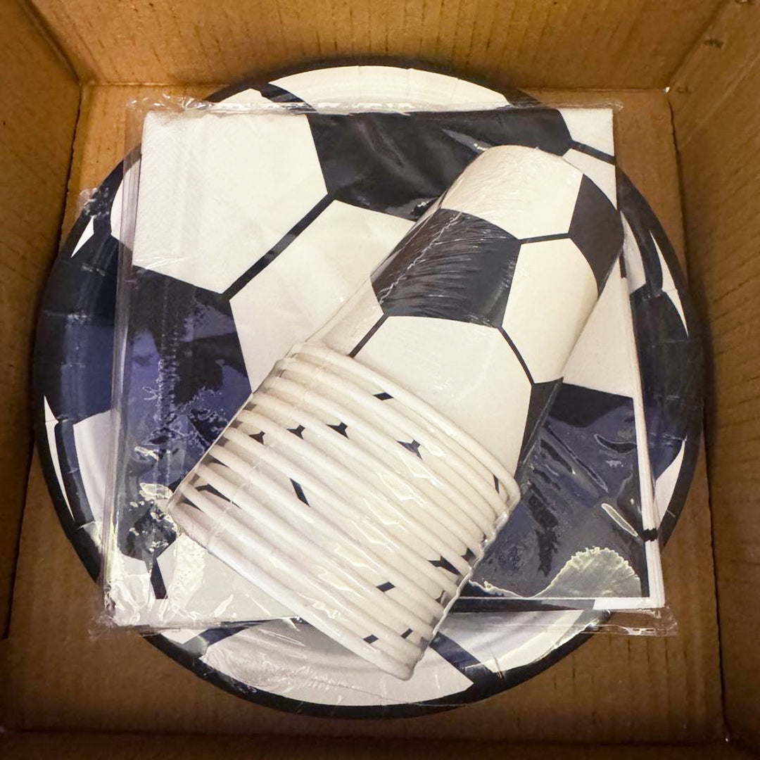Football Theme Birthday Decor Tableware Set - 40PC