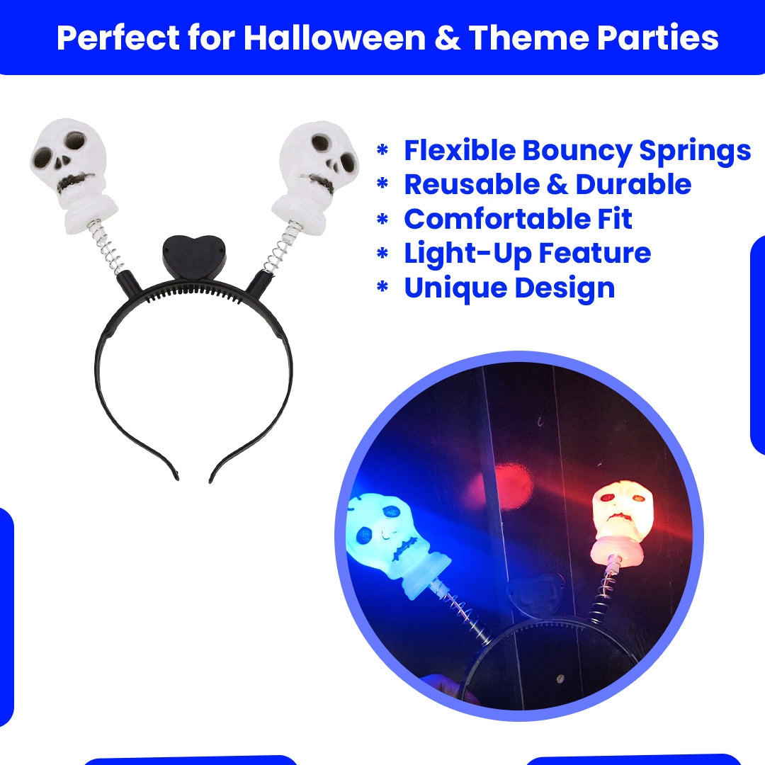 Light Up Skull Headband - 1PC