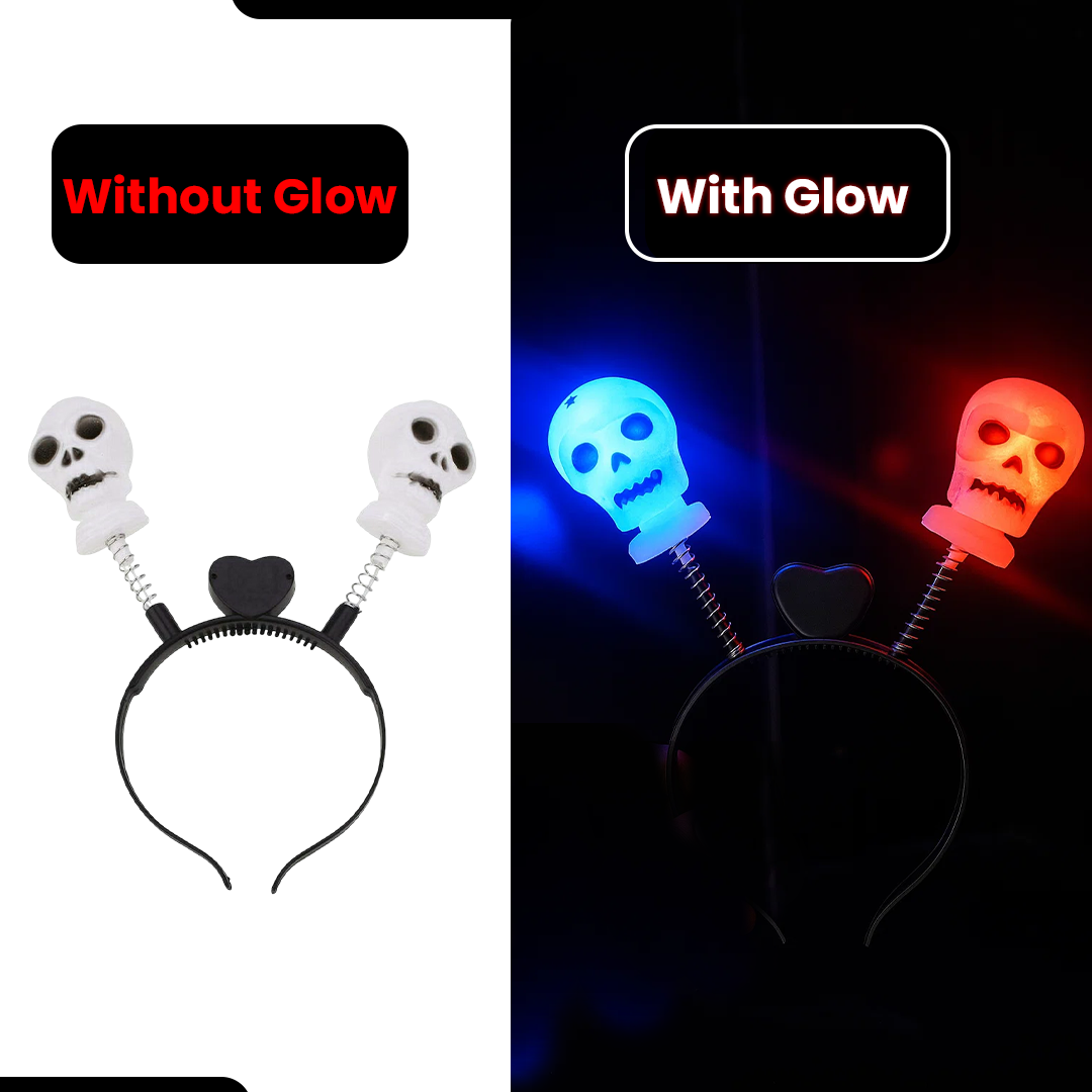 Light Up Skull Headband - 1PC