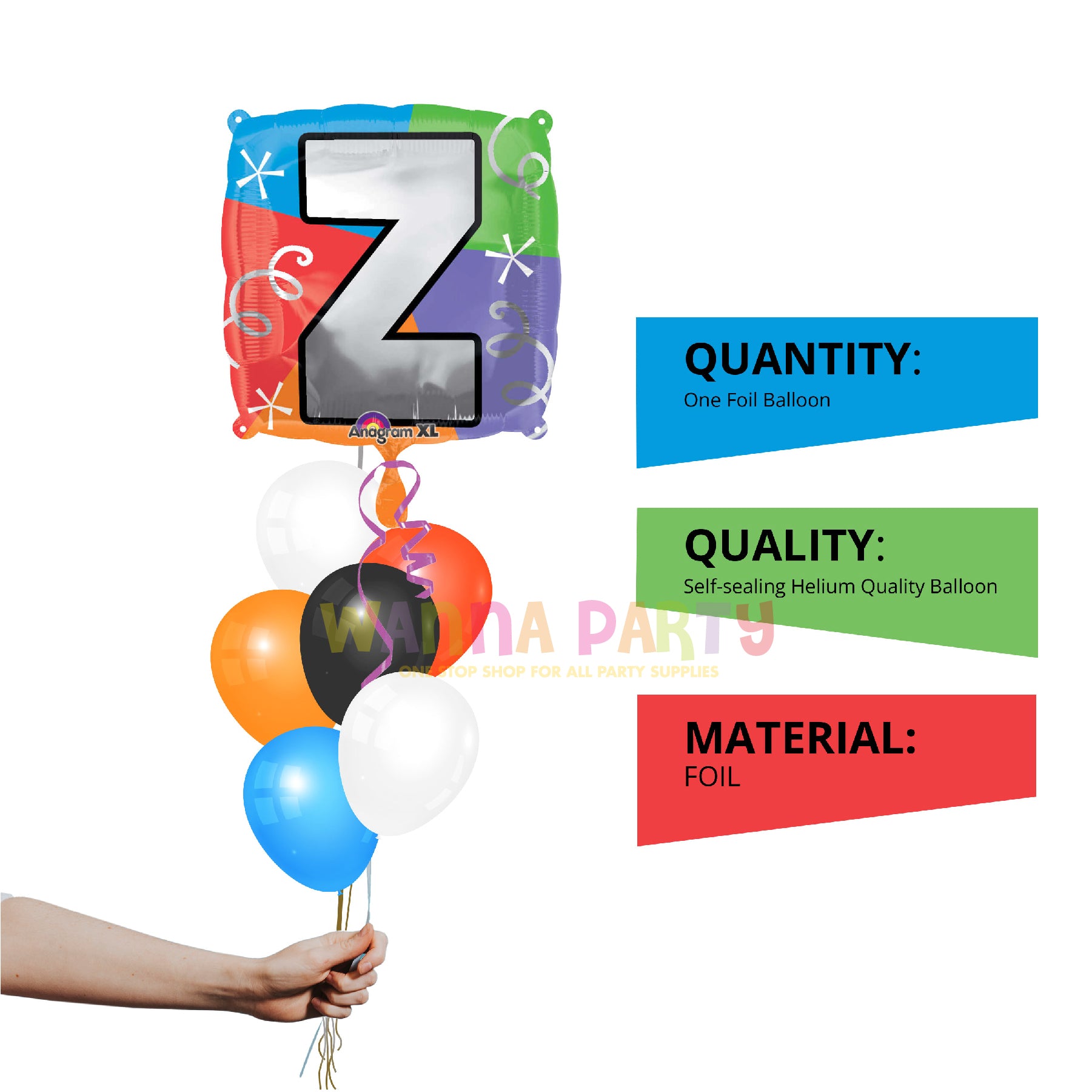 18" LETTER Z QUAD BALLOON
