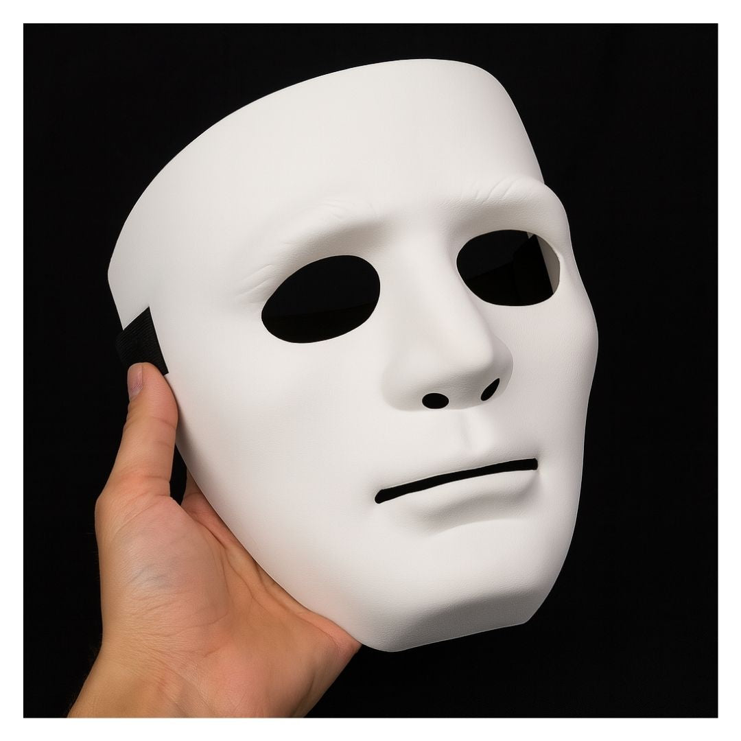 Stone Man Halloween Mask White with Elastic - 1PC
