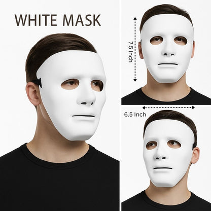 Stone Man Halloween Mask White with Elastic - 1PC