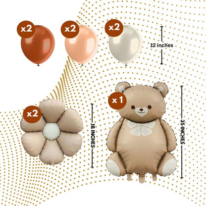 Teddy Bear Balloon Set - 9PC