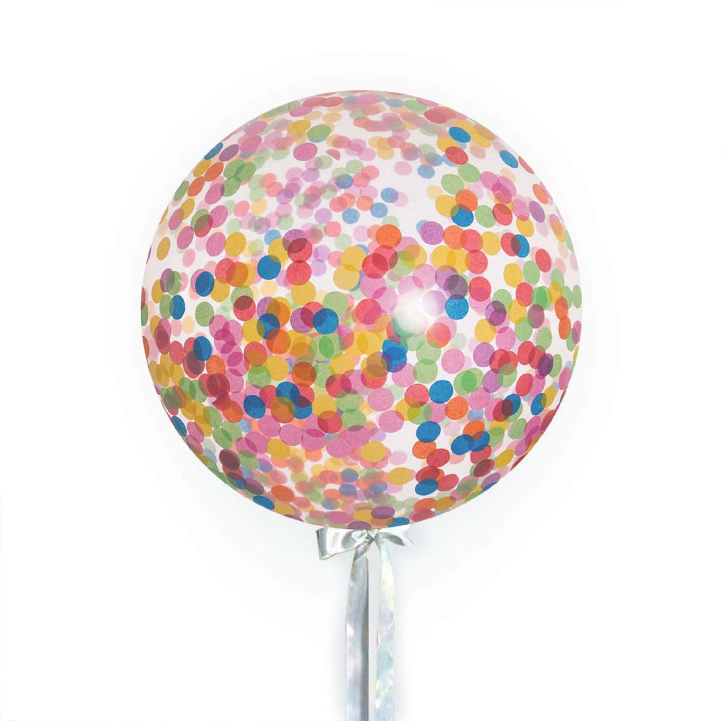 36" Transparent Balloon w/ Confetti &amp; Tassle - 1PC