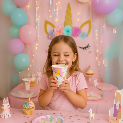 Unicorn Theme Paper Cup - 250ML - 10PC