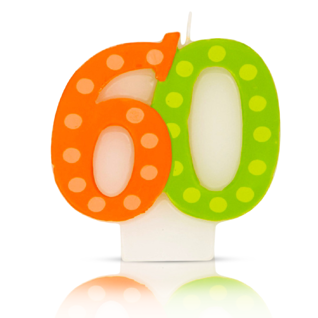 Numerical Candle 60th Birthday