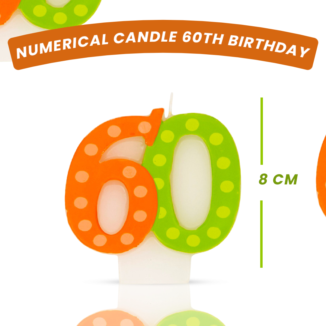 Numerical Candle 60th Birthday