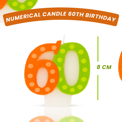Numerical Candle 60th Birthday
