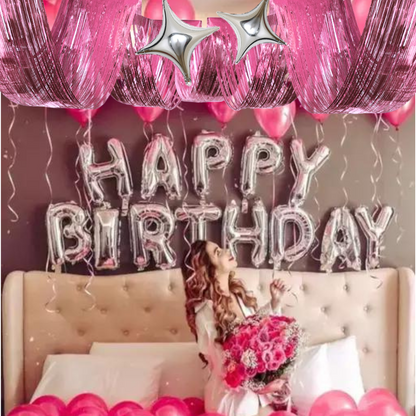 Pink Ceiling Curve Decoration - 15FT X 1 FT