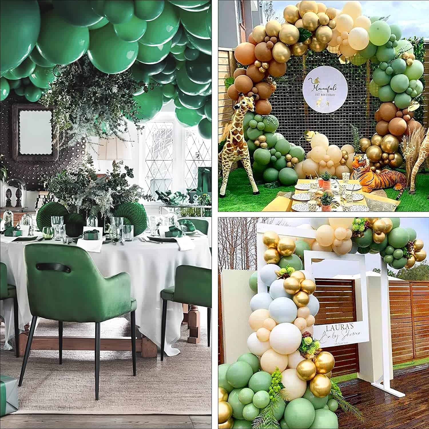 Bean Green Color Balloons 10" - 50 PC