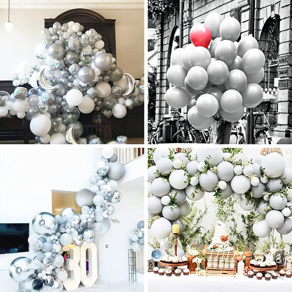 Matte Grey Color Balloons 10 inch - 50 PC