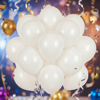 Balloon in a Can White Latex Balloons (Pack of 20)