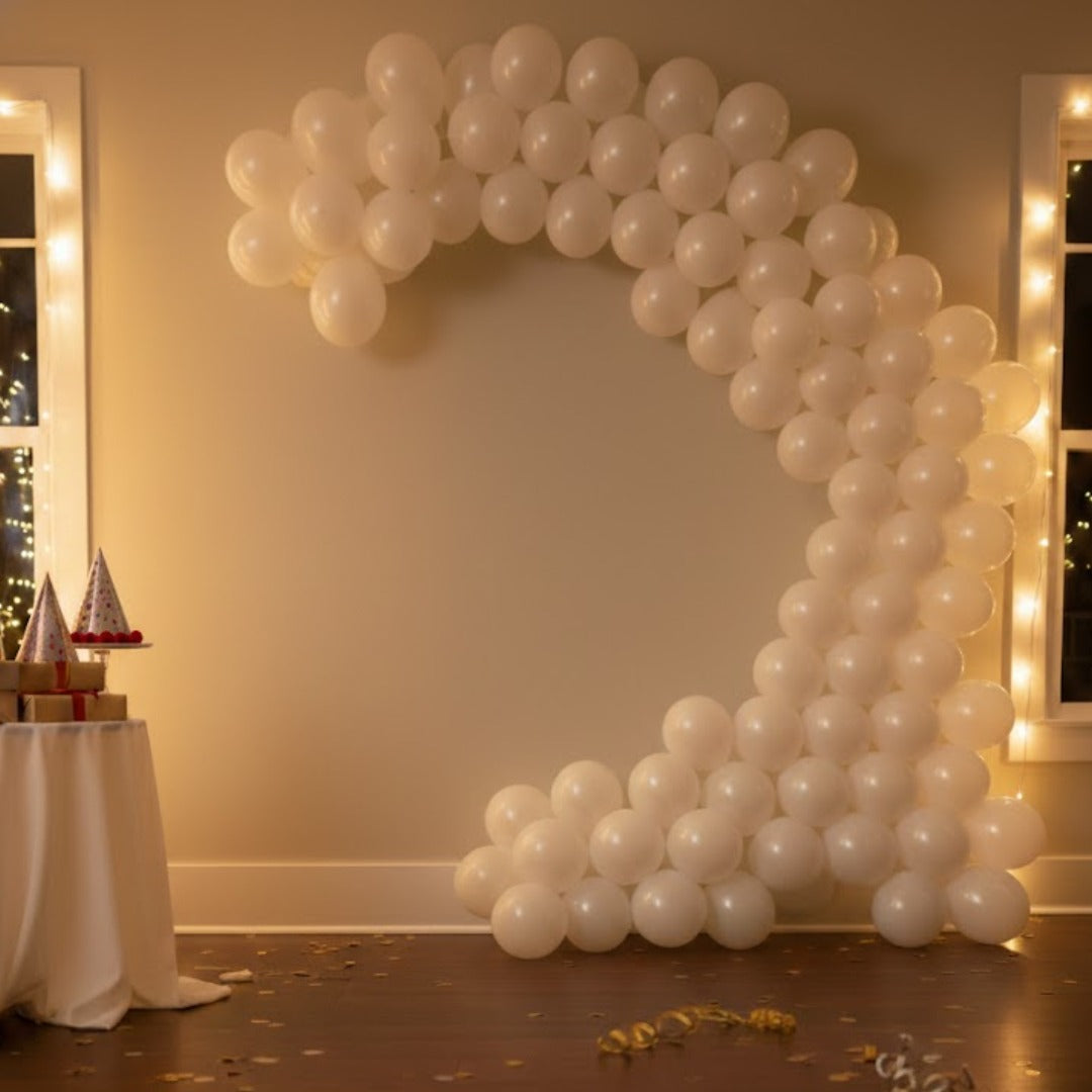 Balloon in a Can White Latex Balloons (Pack of 20)