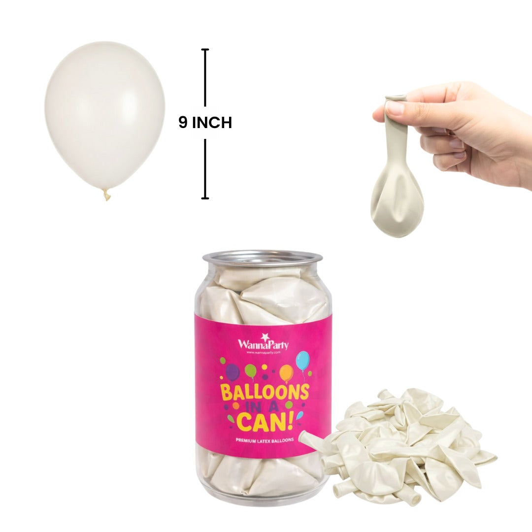 Balloon in a Can White Latex Balloons (Pack of 20)