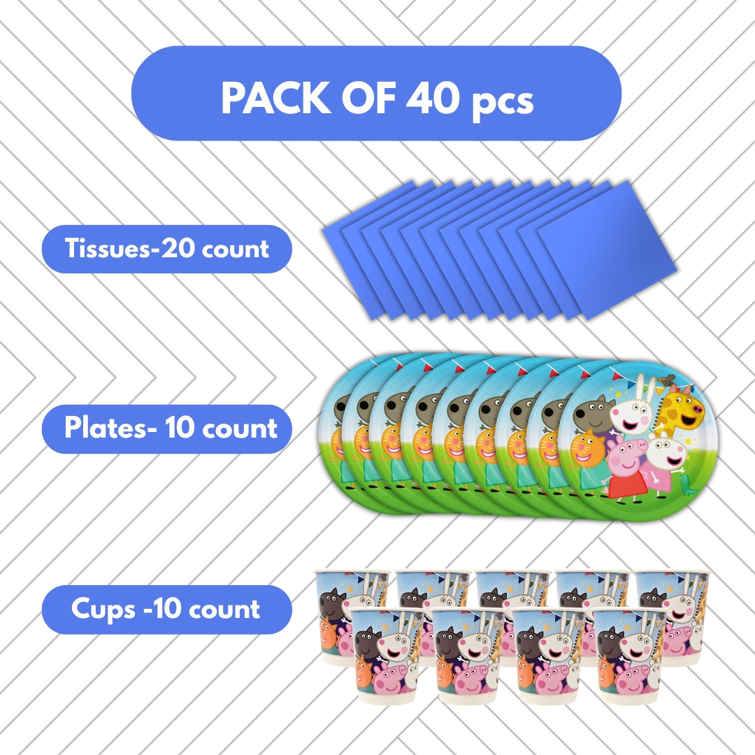 Peppa & Friends Combo Tableware Kit - 36PC