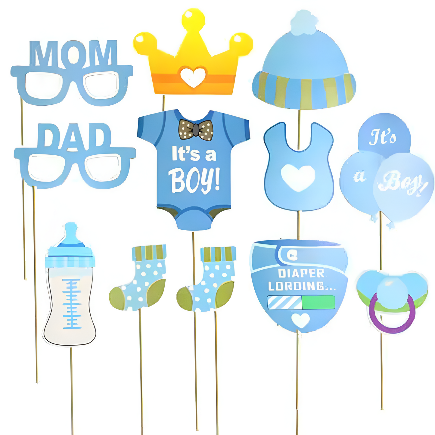 Its a boy Photo props- Pack of 12