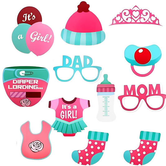 Its a Girl Photo Props-Pack of 12