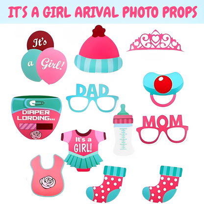 Its a Girl Photo Props-Pack of 12