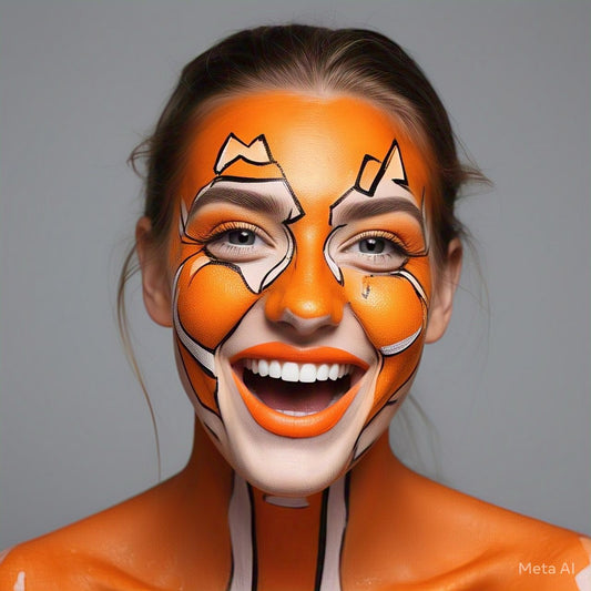 Wanna Party Orange Face Paint Makeup