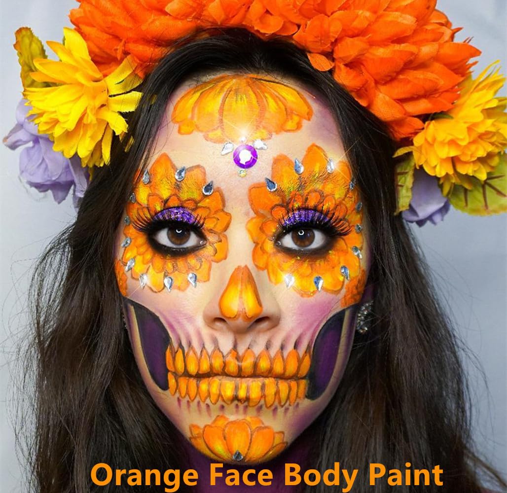 Orange Face Paint Makeup - 1PC