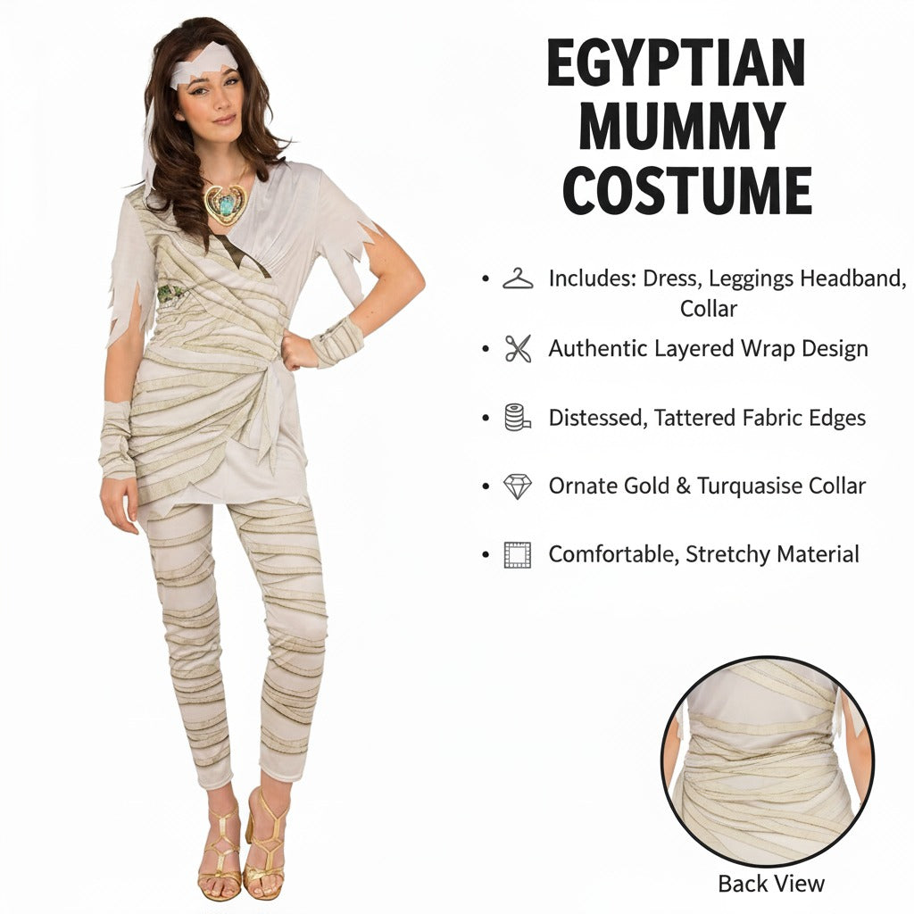 Egyptian Mummy Stretchable Costume