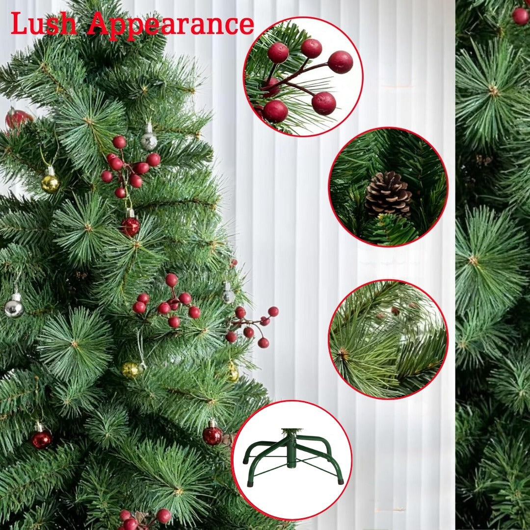 Pine Christmas Tree Green - 5FT with Cherry & Pine Tree Inserts