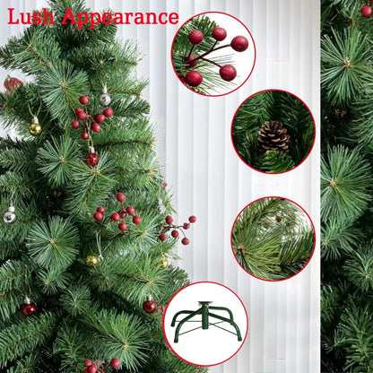 Pine Christmas Tree Green - 5FT with Cherry & Pine Tree Inserts