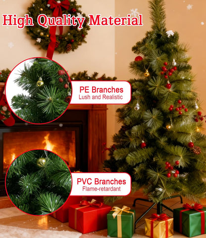 Pine Christmas Tree Green - 6FT with Cherry & Pine Tree Inserts