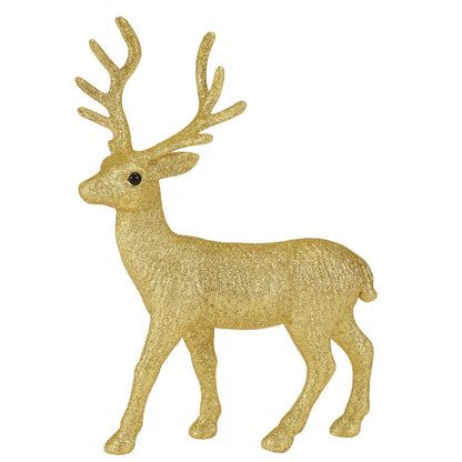 Golden Decorative Standing Reindeer Small - 25cm