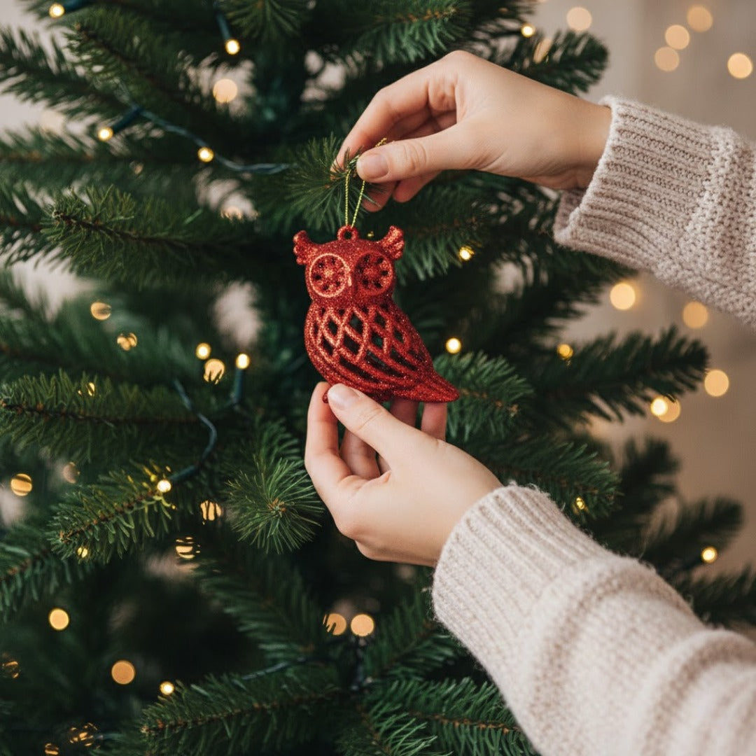 Lucky Charm Owl Tree Hanging - 3PC