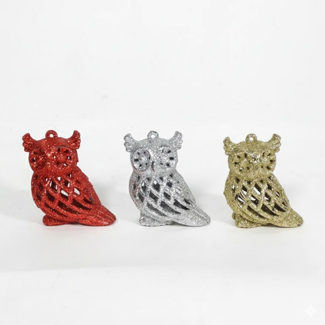 Lucky Charm Owl Tree Hanging - 3PC