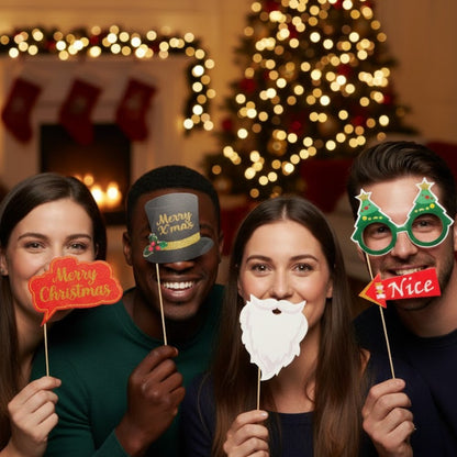 Merry Christmas Photo Props - 6Pc