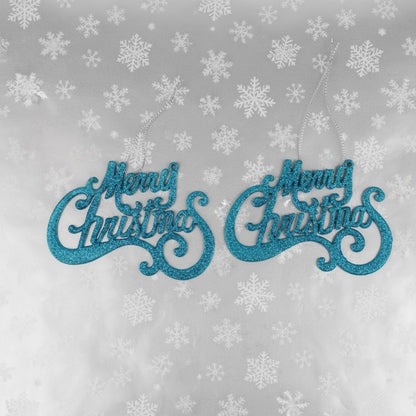 Merry Christmas Hangings Blue - 2PC