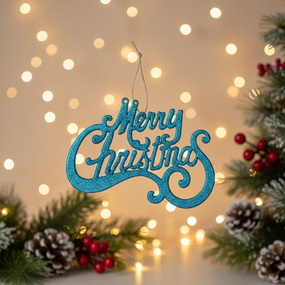 Merry Christmas Hangings Blue - 2PC
