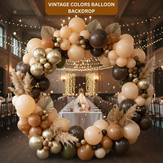 Balloon Backdrop - Vintage Colors