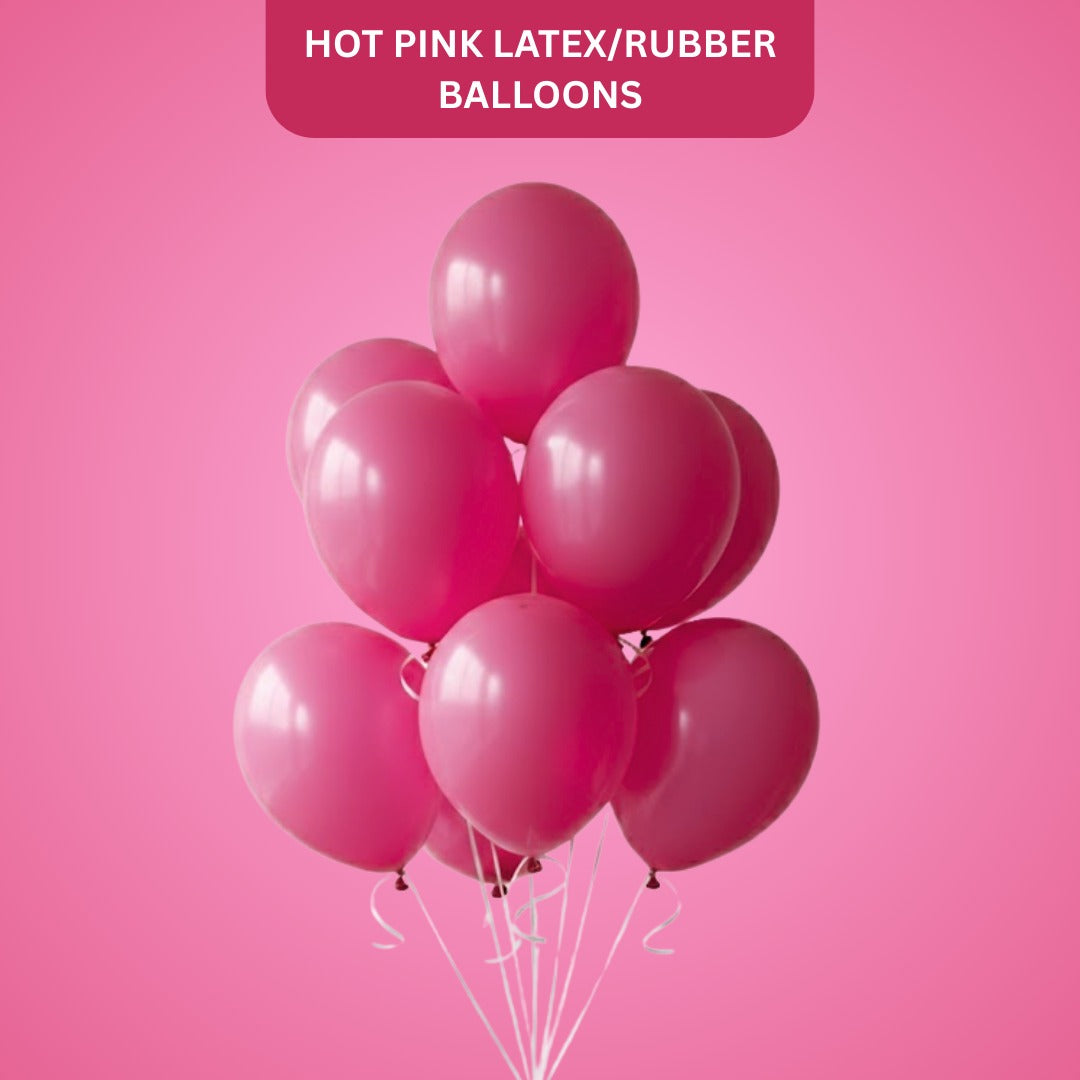 Hot Pink Latex/Rubber Balloons - 10 inches - 20PC