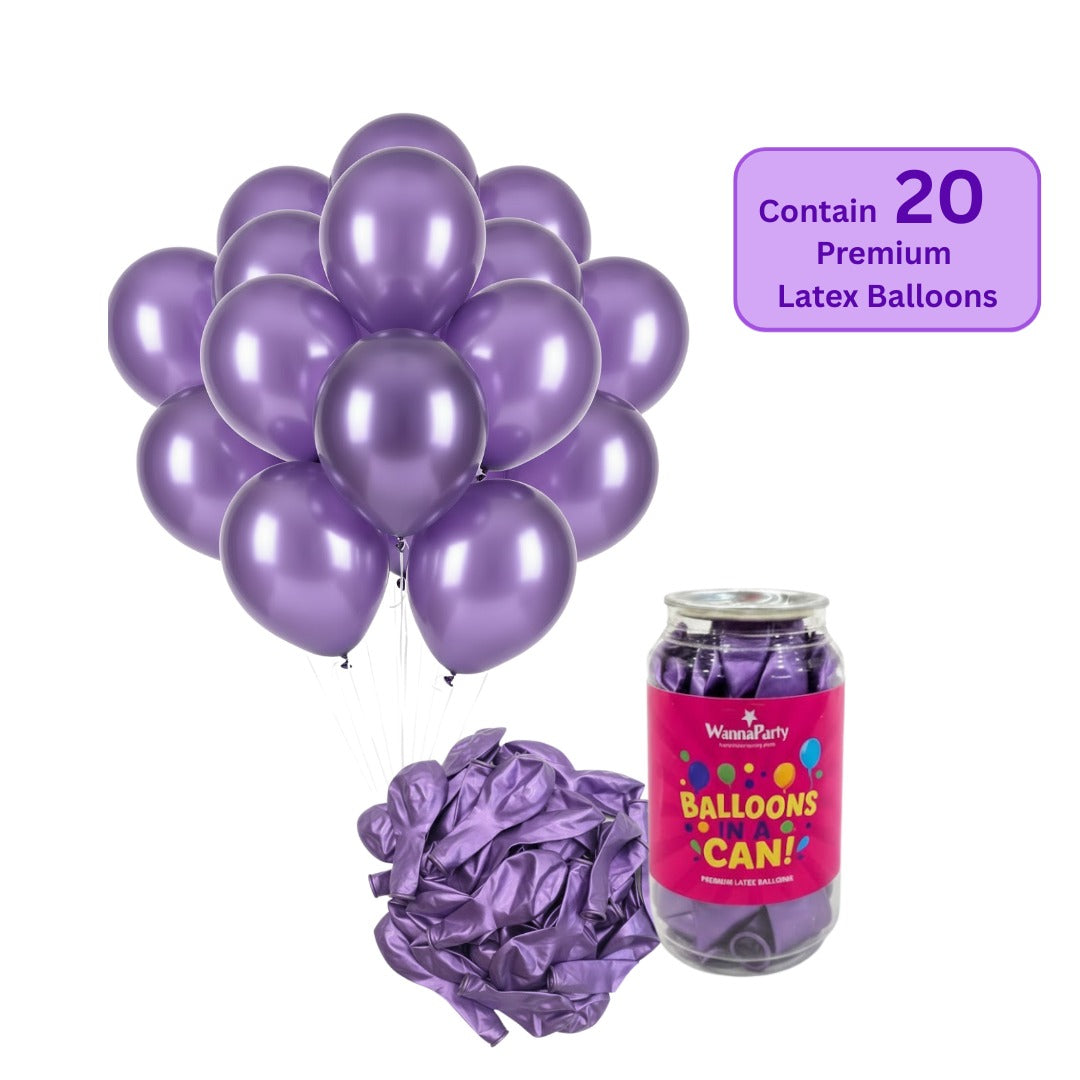 10" Chrome Purple Balloons - 20PC