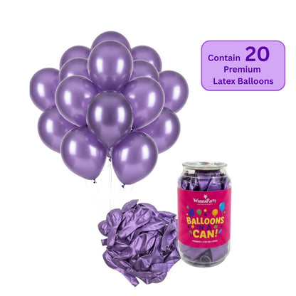 10" Chrome Purple Balloons - 20PC